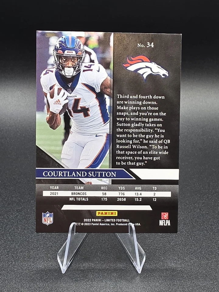 2022 Panini Limited - Courtland Sutton #34 Spotlight Silver /125 - Image 3 of 3
