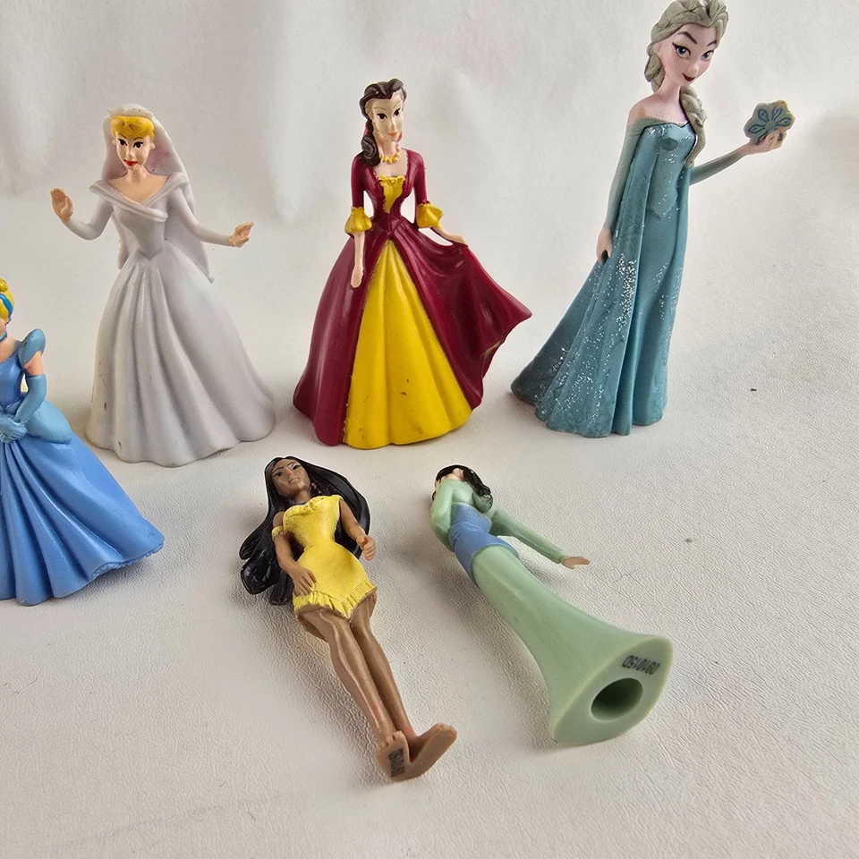Disney PVC Figure Princess Figures Toppers Lot of 12 Rapunzel Elsa Belle Mulan - Image 4 of 4