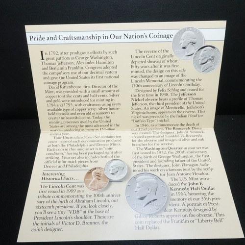 1988 P&D U.S Mint Uncirculated Coin Set COA - Picture 8 of 9