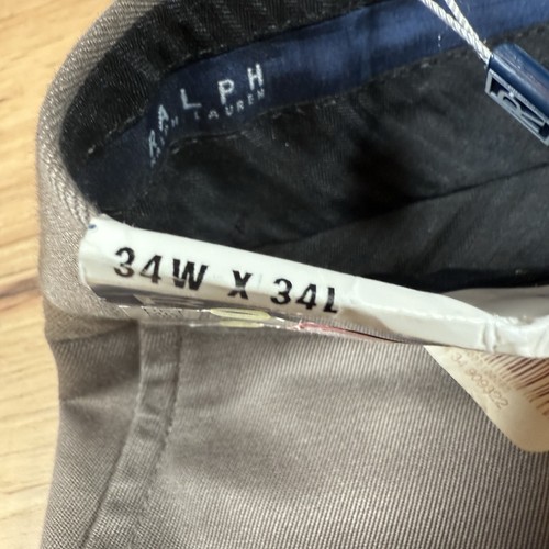 VINTAGE Ralph Ralph Lauren abito pantalone uomo 34x34 grigio gamba dritta - Foto 4 di 8