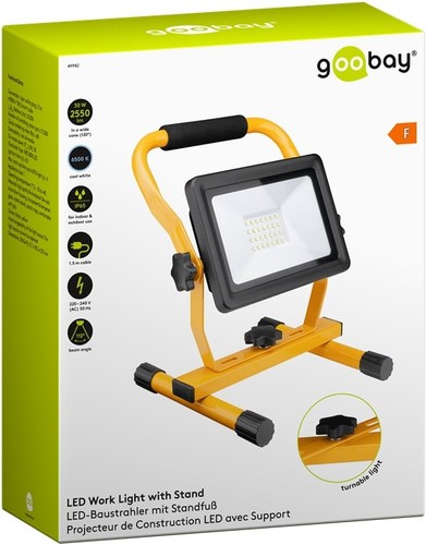 Goobay Faretto da Costruzione a LED con Supporto 30W - Foto 2 di 9