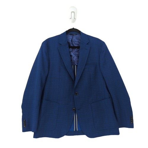 Ted Baker London Herren 44 R Keith Sport Blazer Mantel Blau Slim Struktur Wolle NEU - Bild 4 von 8