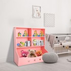 3 Tier Low Bookcase Display Shelving Storage Shelves PVC Board Unit Stand USA