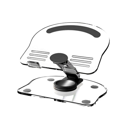 Acrylic Tablet Stand Desktop Foldable Holder 360° Rotation Base Clear Bracket H - Photo 7/14