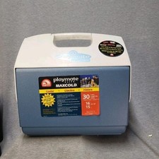 16-Quart Portable Ice Chest Cooler Box Hard Sided Camping Outdoor Picnic Blue