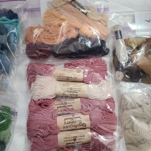 60+ Lot Of Wool Yarn for Needlework Multicolor Mixed Brands Some Open & New - Picture 7 of 15