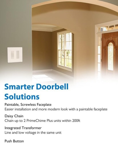 PrimeChime Plus 2 Electric Doorbell Kit Includes Selectable Chimes - Picture 3 of 9