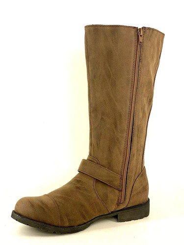 Rocket Dog Berry Heirloom Womens UK 7 EU 40 Brown Knee High Tall Biker Boots - Picture 8 of 12
