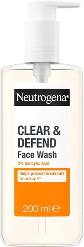 Neutrogena Clear&Defend Face Wash 2% Salicylic Acid Oil-Free Facial Clean 200ml - Picture 20 of 20
