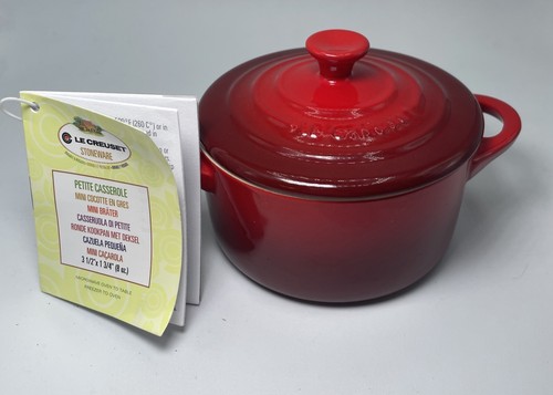Cazuela Le Creuset Petite Mini Redonda Cocotte Roja Cerise Nueva Con Etiqueta, Sin Caja