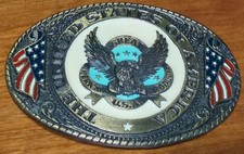 United States Of America Seal Great American Products Belt Buckle USA Made 1986
