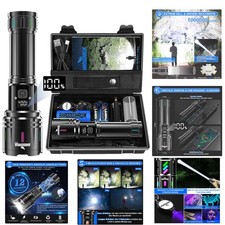 LED Taschenlampe extrem hell 1000000 Lumen USB  outdoor Notfall