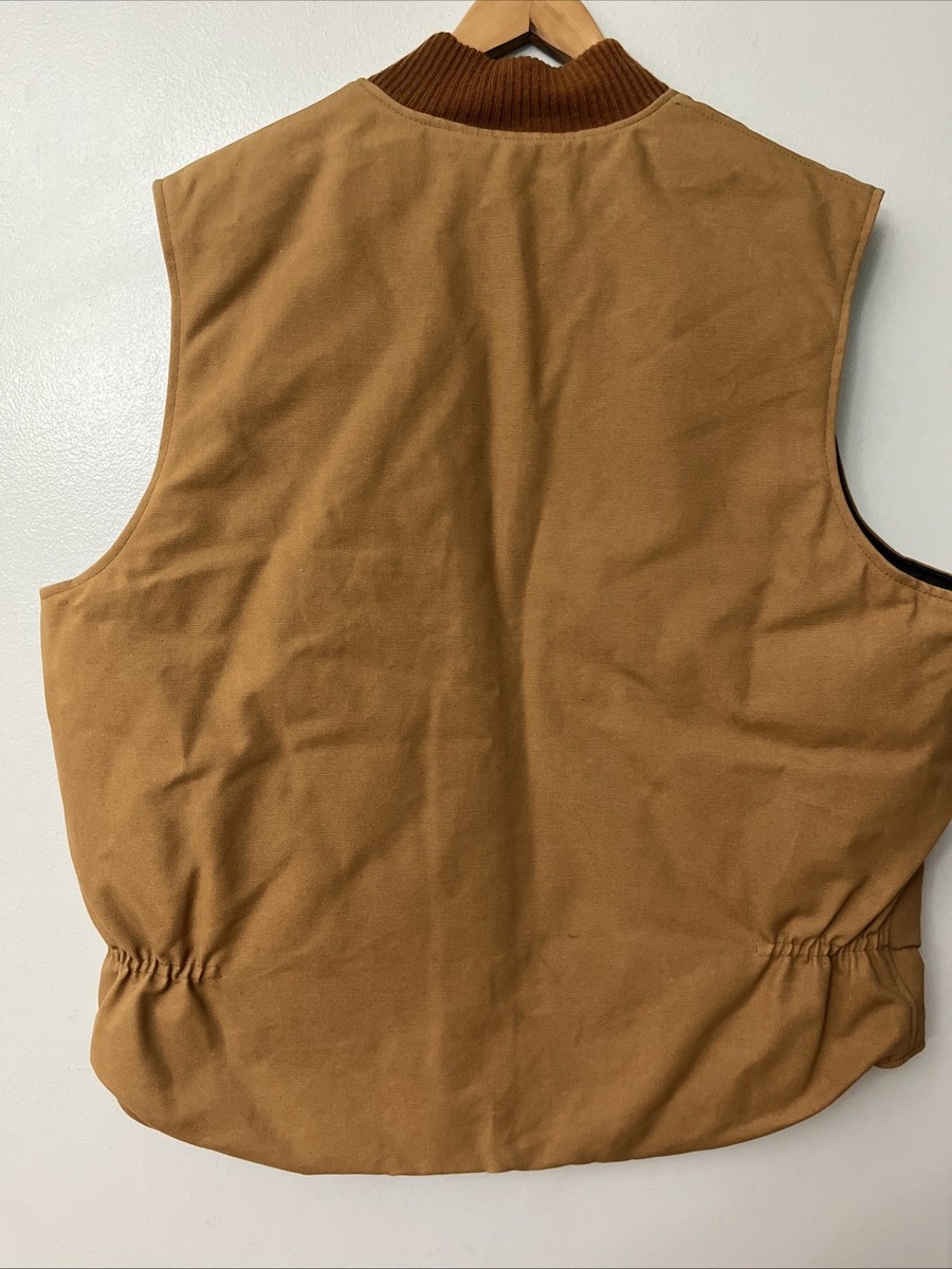 USA製 90s Walls Vintage Dawn Vest Vintage 90's Walls 12/8 Vest Men's 2XL Brown Quilted Lined