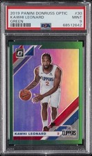 2019 PANINI DONRUSS OPTIC GREEN #30 KAWHI LEONARD 1/5 PSA 9