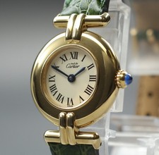 Vintage [Exc+5] Cartier Must Colisee Vermeil 590002 grün Damen Quarzuhr