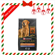 Purina Pro Plan Adult Shredded Blend Lamb & Rice Dry Dog Food, 47-lb bag 1.30 per pound
