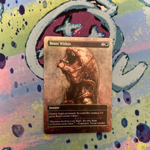 Beast Within Full Art Foil Mtg Play Test Card Alien w/ token - Picture 2 of 3