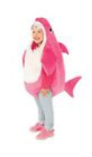 29535 - Playful Pink Shark Girl Size 4-6 Costume with Kid-Friendly Design BHA-9