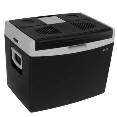 Adler Tragbare Kühlbox 40L schwarz/grau 54,3x39x43cm, Autoadapter AD 8092