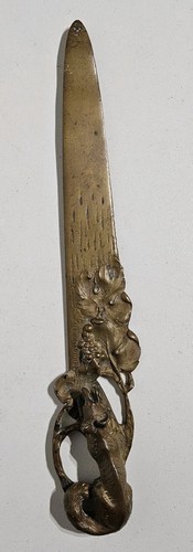 Antiker Albert Marionnet französischer Jugendstil Bronze Fuchs Brieföffner um 1900 - Bild 3 von 20