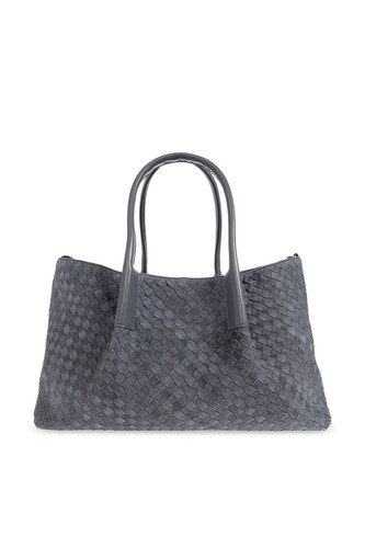 BOTTEGA VENETA Pinacoteca Large Cloudy Indigo Suede Tote Bag New & Authentic