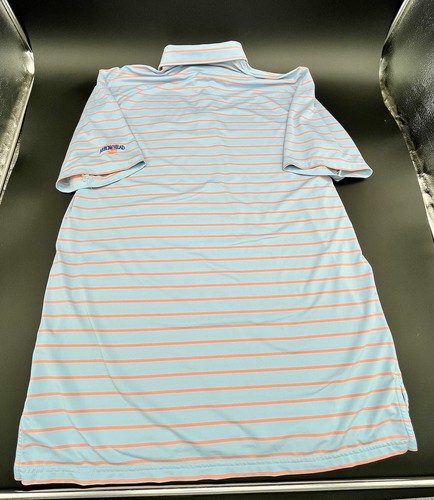 Southern Tide Club Performance Polo Shirt Mens M Blue Colorblock /Striped - Picture 9 of 12