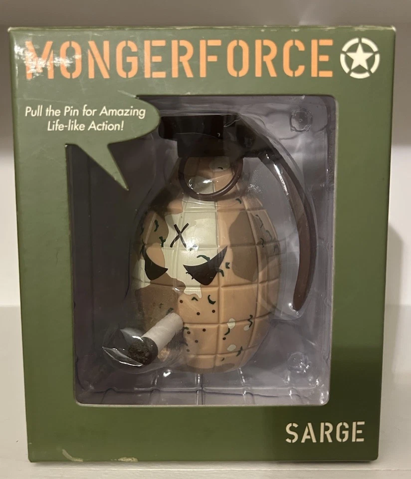 Kidrobot Kozik Mongerforce Sarge Grenade Camo Vinyl Figure Desert Storm Limited - Image 2 of 4