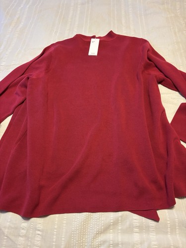 Eileen Fisher Damen offene Strickjacke 3X magenta rot Rettich Tencel Seide neu $ 318 - Bild 17 von 17