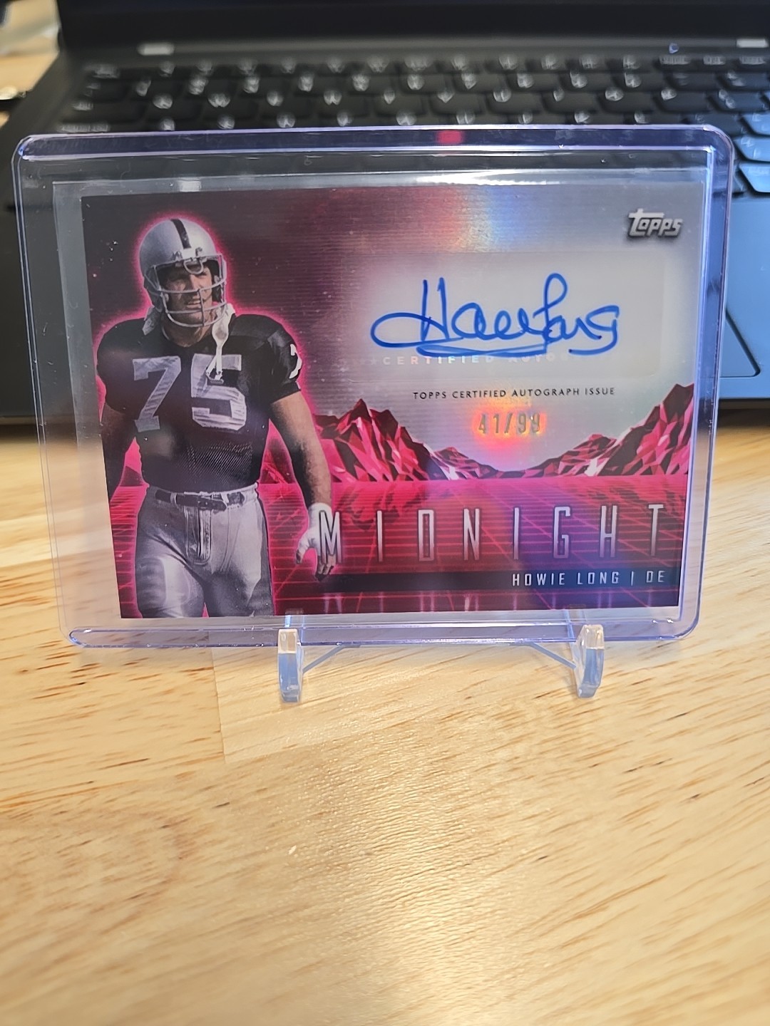 2024 Topps Midnight - Horizon Signatures Howie Long #HZS-HL Twilight /99 (AU)