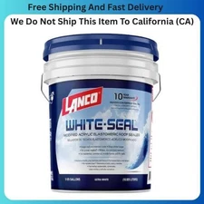 ELASTOMERIC ROOF SEALER 5 Gallon White Coating Waterproof Rubberized Cool RV