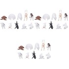 3 Sätze Sandplatte Tiere Ornament Nordpol Tiere Imitation Tiere