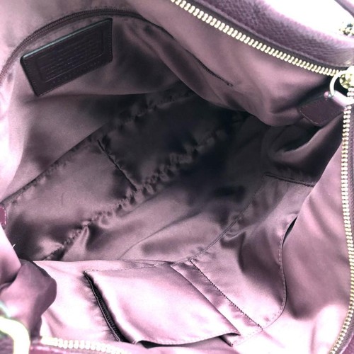 OLD COACH One Schultertasche Handtasche Tasche Vintage Leder Farbe Weinrot GEBRAUCHT - Bild 8 von 17