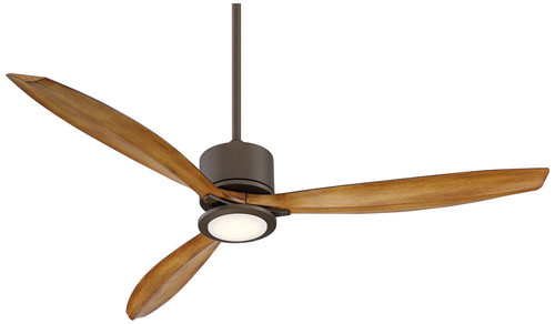56" Casa Vieja Industrial Indoor Outdoor Ceiling Fan LED Light Remote Bronze Koa - Picture 2 of 8