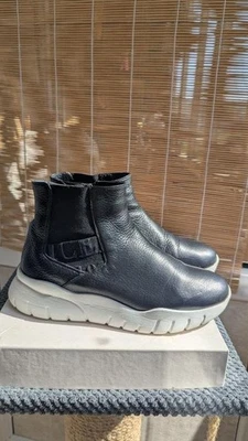 Women Iceberg Boots Black Leather 38 #UXP6 - Bild 1 von 4