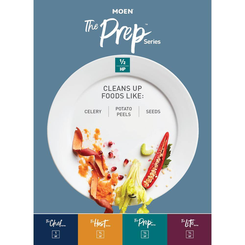 Prep 1/2 HP Continuous Feed Garbage Disposal with Power Cord and Universal Mount - Picture 2 of 12