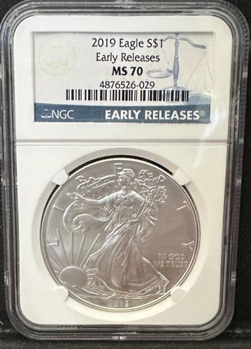 2019 AMERICAN SILVER EAGLE NGC MS 70 Early Releases