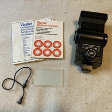 Vivitar 285 Auto Electronic Flash Zoom Thyristor Shoe Mount untested 