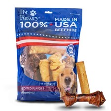 Pet Factory 100 Made in USA Beefhide 10 Count Pack of 1 , Beef Chicken