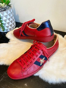 Baskets homme GUCCI Ace Metallic Bees ROUGE 12EU