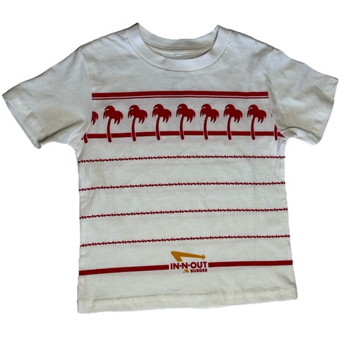 IN-N-OUT Burger Trinkbecher Kleinkind weiß T-Shirt Kleinkind Baby Größe 2T neu ohne Etikett - Bild 6 von 6