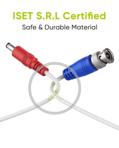 4-Pack 100ft BNC Video and Power Security Camera Cable with BNC Connectors an... - Picture 3 of 8