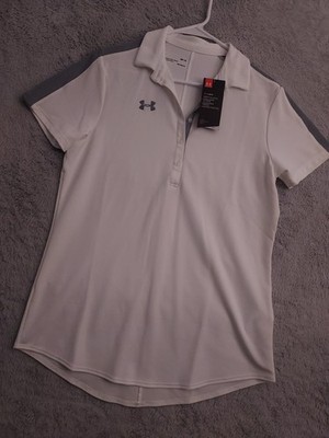 NEW Under Armour Polo Shirt Womens Size Medium Heatgear Performance Golf Tennis