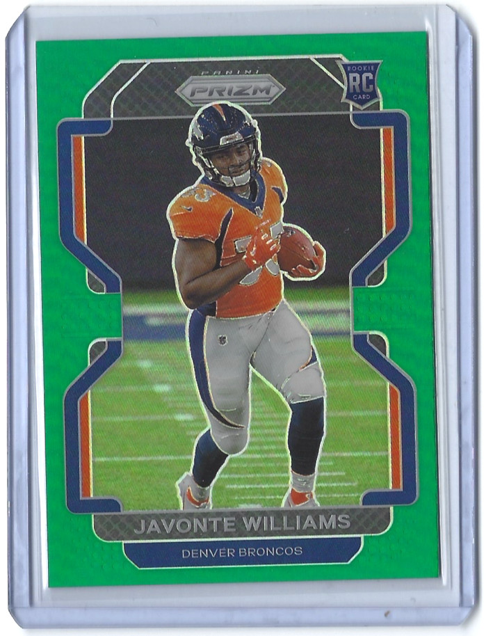 2021 Panini Prizm - Rookie Javonte Williams #345 Green Prizm (RC)