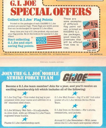 1983 GI Joe figure/vehicle CATALOG insert Skystriker Cobra viper glider JTC P085 - Picture 5 of 7
