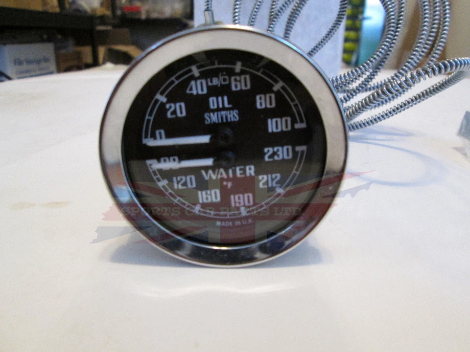 Nuevo medidor de aceite Smiths doble temperatura del agua Triumph Spitfire con adaptador + kit de instalación Foto 4 de 4