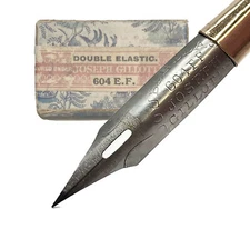 Joseph Gillott’s 604 EF Dip Pen Nib - Antique Dream Point Fine Flexy Vintage Nib