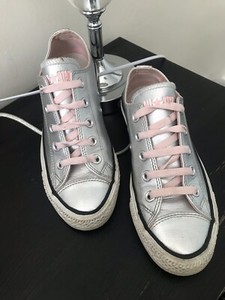 Silver leather converse womens uk Clearance