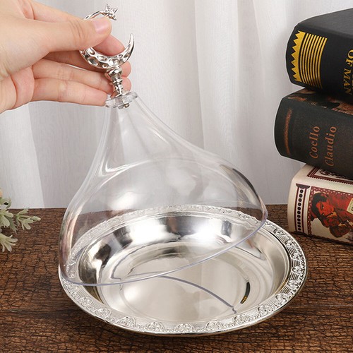 Cake Stand with Acrylic Lid Party Table Candy Dish Practical Dessert Snacks TrVP - Picture 3 of 13
