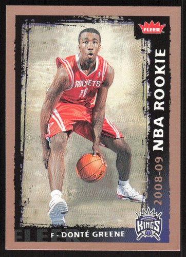 2008-09 Fleer NBA recrue Donte Greene RC #226 Sacramento Kings