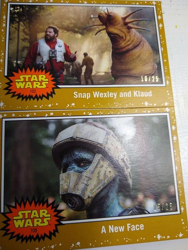 2019 Star Wars: Journey to The Rise of Skywalker  LOT of 4 GOLD PARALLEL - Picture 2 of 3